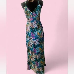 Merona Tropical Print Maxi Dress - Blue and Green